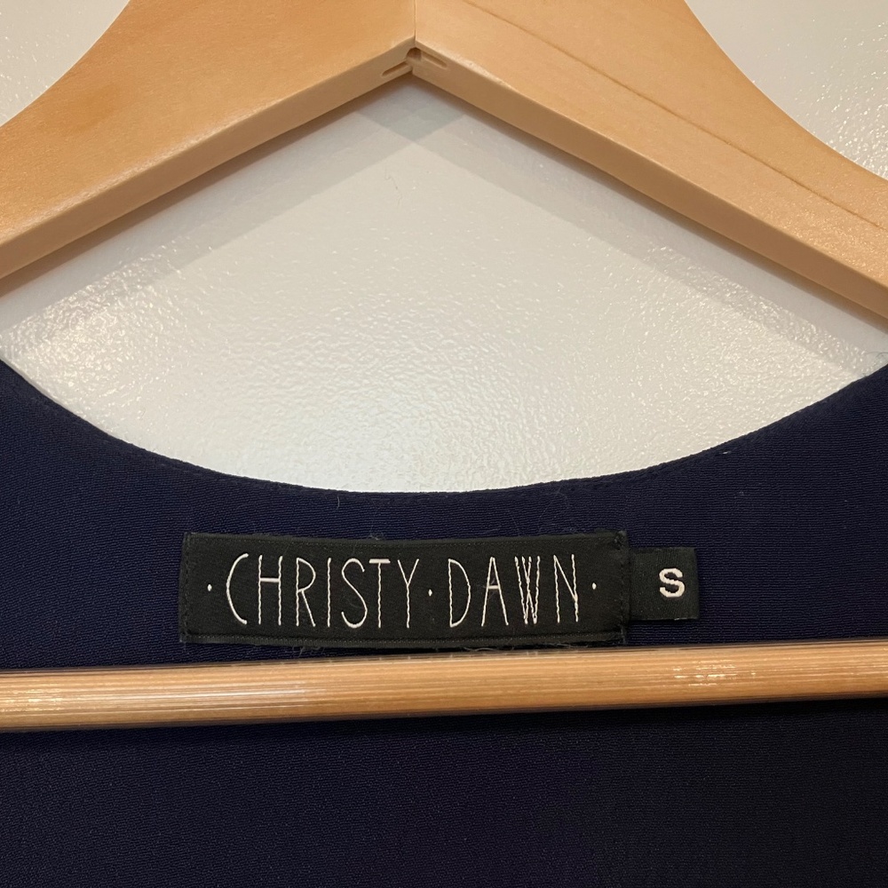 Christy Dawn Navy Blue Wrap Maxi Dress - Picture 4 of 4